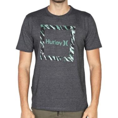 Imagem de Camiseta Hurley Frame Masculina – Preto Chumbo