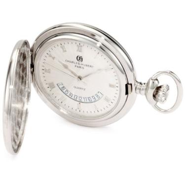 Imagem de Charles-Hubert, Paris 3900-W Classic Collection Relógio de bolso de quartzo com acabamento polido