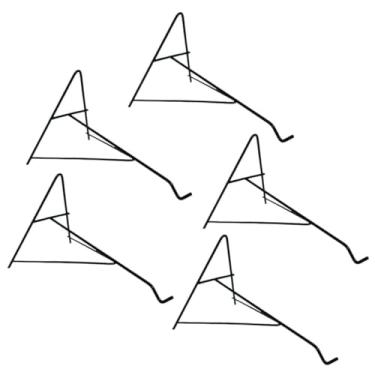 Imagem de Kit 5 Suporte de Vaso de Parede Mão Francesa Arabesco Para Planta Pendente De Metal Preto Tipo A de Luxo Resistente