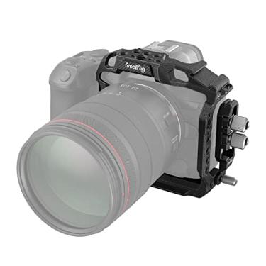 Imagem de SMALLRIG Meia gaiola R5 R5 C R6, meia gaiola para câmera com grampo de cabo para Canon R5 R5 C R6-3656