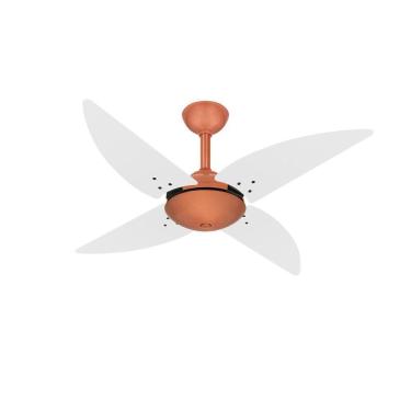 Imagem de Ventilador Teto Turbo Sala Quad Cobre 4 Pás Mdf Ventax 220V
