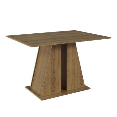 Imagem de Mesa de Jantar Retangular com Tampo de Madeira Rustic 5383 Madesa
