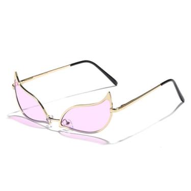 Imagem de Óculos de sol estilo olho de gato, feminino, masculino, pequeno, steampunk, para dirigir, festa rave, festival, 6, tamanho único