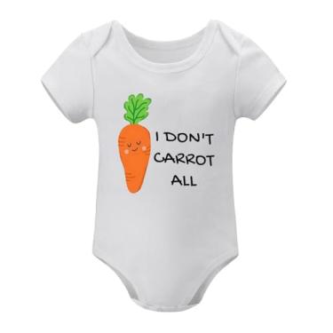 Imagem de SHUYINICE Macacão infantil engraçado para meninos e meninas, macacão premium para recém-nascidos, macacão I Don't Carrot All Baby, Branco, 18-24 Months
