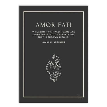 Imagem de Placa Decorativa A4 Estoicismo Amor Fati Marco Aurélio