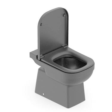 Imagem de Kit Bacia Convencional com Assento Termofixo Elite Celite Matte Black