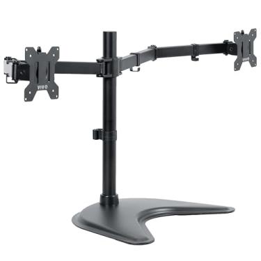 Imagem de VIVO Suporte de monitor duplo ultrawide, suporte de mesa independente para 2 telas de até 96 cm, braços ajustáveis resistentes, VESA máximo 100 x 100 mm, preto, STAND-V038F