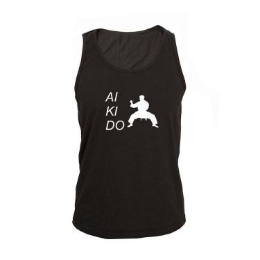 Imagem de Regata Masculina Algodão Aikido 4 Estampada Verão Moderna