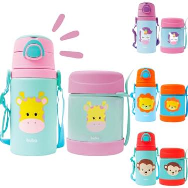 Imagem de Pote Termico + Garrafinha Aluminio Girafinha Buba