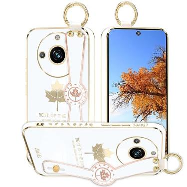 Imagem de Kainevy Capa de telefone para Realme 11 Pro Plus capa estética de silicone à prova de choque para mulheres capa protetora Realme 11 Pro Plus capa de telefone fina com anel de pulso design padrão de