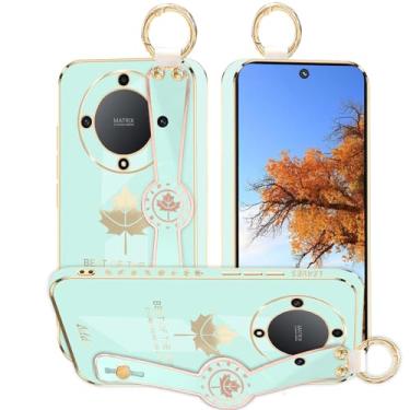 Imagem de Kainevy Capa de telefone para Honor Magic 5 Lite capa estética de silicone à prova de choque para mulheres capa protetora para Honor Magic 5 Lite capa de telefone fina com anel de pulso Starp design