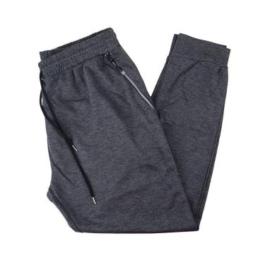 Imagem de Calça Masculina Delkor Moletom Plus Size Cinza Escuro - 168022-Masculino
