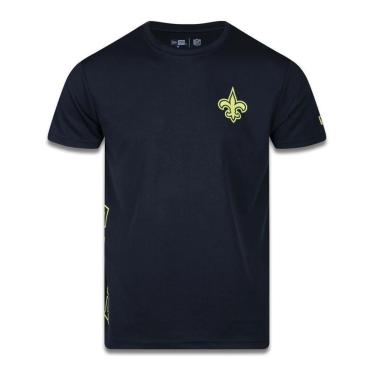 Imagem de Camiseta New Era New Orleans Saints NFL Tech Side Preto-Masculino