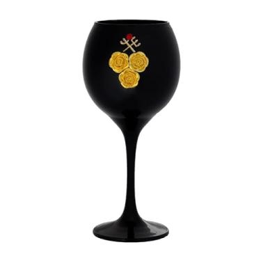 Imagem de META ATACADO, Taça Preta Pomba Gira 3 Rosas Trid Cruz 400 ml 20cm Celebra