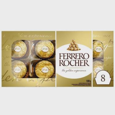 Imagem de Bombom Ferrero Rocher Caixa 100g 8 Unidades