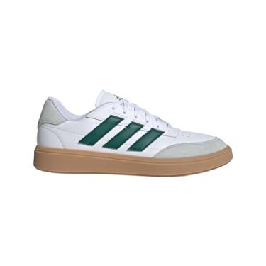 Imagem de adidas Tênis masculino COURTBLOCK, branco/verde universitário/prata maravilhoso, 45, Branco/verde universitário/prata maravilha, 13