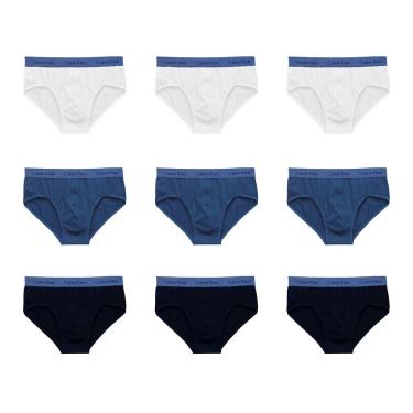 Imagem de Kit 9 Cuecas Brief Algodão Calvin Klein U2661-109