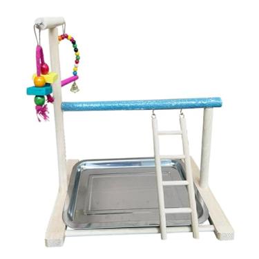 Imagem de Baoblaze Pássaro de madeira playground exercício centro atividade sino brinquedo exercício aves papagaios mastigar brinquedos pássaro jogando ginásio