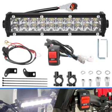 Imagem de Barra de luz de motocicleta Dirt Bike Kit de interruptor liga/desliga de 60 W para CRF110 KLX110 TTR110 YZ250F Motocross Light ATV conjunto de farol peça para a maioria dos guidões de 7/20.3 cm com