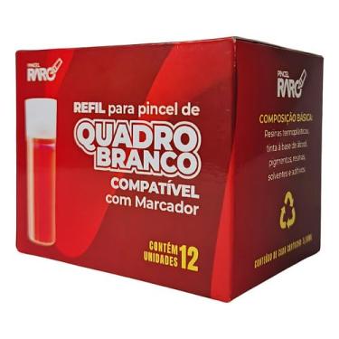 Imagem de Refil Recarga Tinta Marcador Caneta Pincel Pilot Kit 3 Cxs Vermelho