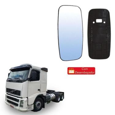 Imagem de Vidro Retrovisor Volvo Fh Nh 2006 2007 Ld Le C Desembaçador - Globo