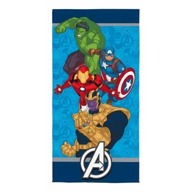 Imagem de Toalha de Banho Infantil Aveludada Estampada Lepper 70x140cm, Avengers