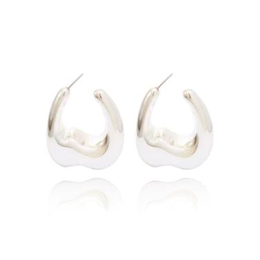 Imagem de PRI ACESSORIOS - Argola Bijuteria Sofia Ondulado Ródio