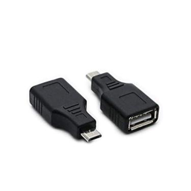 Imagem de Pacote com 2 conectores USB 2.0 Micro USB macho para tipo A fêmea OTG adaptador conversor acoplador