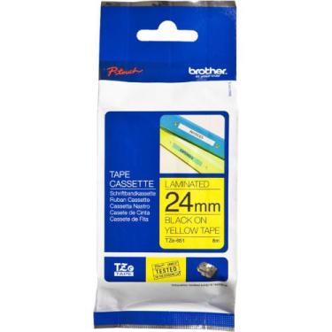 Imagem de Fita Brother TZe-651 24mm Preto/Amarelo