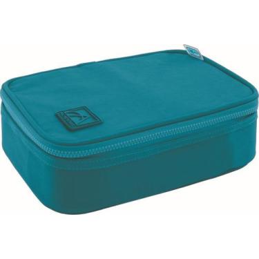 Imagem de Estojo Escolar Nylon Box Académie Turquesa Tilibra