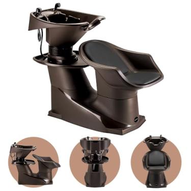 Imagem de Lavatório de Cabelo com Cuba Reclinável Freedom Marrom/Preto - Dompel