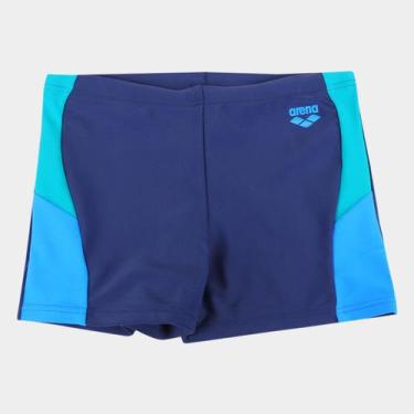 Imagem de Sunga Boxer Infantil Arena Maxfit Ren, Marinho, Verde, 10A