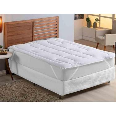 Imagem de Pillow Top Casal Protetor de Colchão 188x138x4cm Altura Fibra Silicona