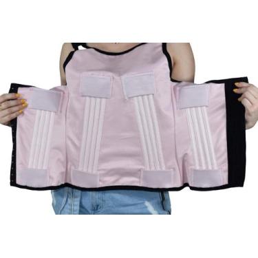 Imagem de Colete Modelador 16 Barbatanas Alça Regulável Tecido Cetinete Duplo - 
