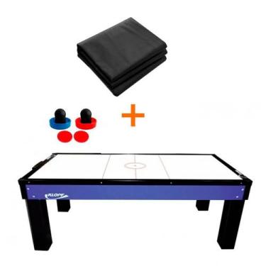 Imagem de MESA DE AERO HOCKEY + KIT Rebatedores e Discos 2037 - KLOPF 1045 + Cap