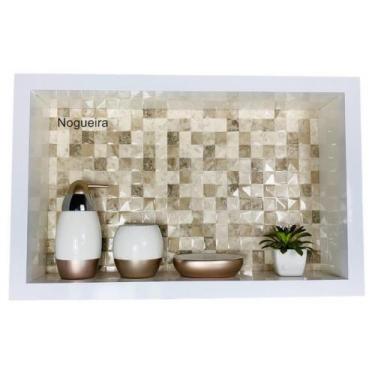 Imagem de Nicho Banheiro Porcelanato/cerâmica 50x30x10  Borda Alumíno - PHZ, Nog