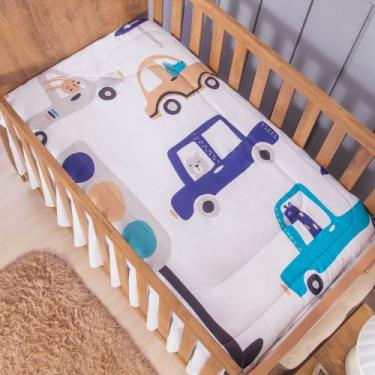 Imagem de Edredom Dupla Face Specialle Menino para Bebê - Zan Baby, Carrinhos
