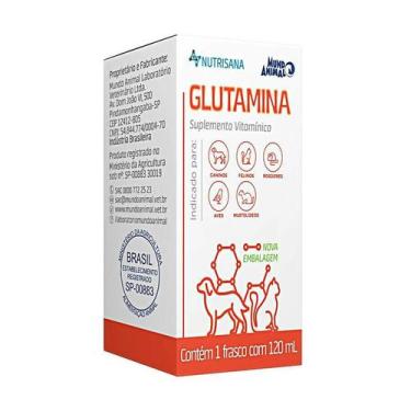 Imagem de Suplemento Nutrisana Glutamina para Cães e Gatos - 120ml - Mundo Anima