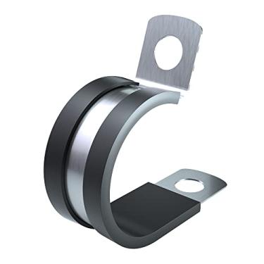 Imagem de Braçadeira de cabo de 1/2 polegada - pacote com 26 braçadeiras de fio de aço inoxidável, clipes P para suportes de fios elétricos - braçadeiras de mangueira de metal para automóvel, tubulação, linha