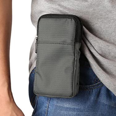 Imagem de Bolsa de cintura masculina pequena, bolsa tiracolo para celular, bolsa mensageiro leve, bolsa tiracolo casual de grande capacidade, bolsa de ombro com clipe de cinto, bolsa transversal para mulheres,