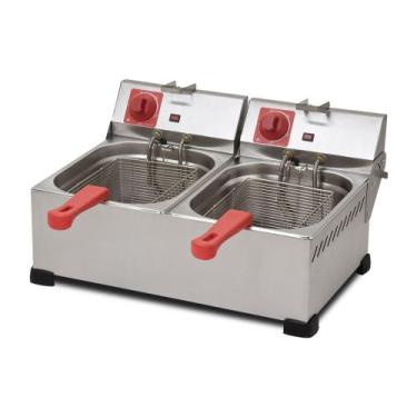 Imagem de Fritadeira Elétrica Profissional 2 Cubas 12 Litros Marchesoni, 220V