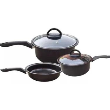 Imagem de Jogo Panelas 3 Peças Cerâmica Indução Cooktop Gás Elétrico - Royale