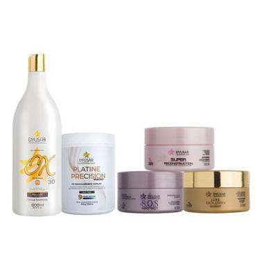 Imagem de Kit Cronograma Capilar + Pó Descolorante Master +OX de 30Vol - Dyusar 