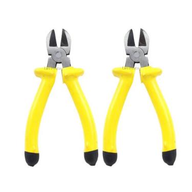 Imagem de Kit 2 Alicates de Corte Diagonal Cabo Emborrachado 8" (20cm) - HM34
