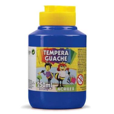 Imagem de Tinta Tempera Guache Escolar Atóxica Acrilex - Pote 250ml, Azul Turque