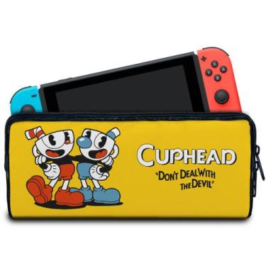 Imagem de Case Compatível Nintendo Switch Bolsa Estojo - Cuphead - Pop Arte Skin