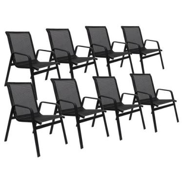 Imagem de Kit 8 Cadeiras de Piscina Resistente para Condomínio Hotel Praia - Nos