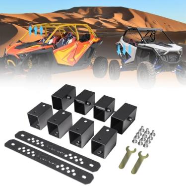 Imagem de StarknightMT Elevadores de assento de motorista e passageiro principais de 5 cm, peças de elevação de assento de metal resistente compatíveis com RZR PRO XP 2020-2023, RZR PRO R 2022-2023, RZR TURBO R