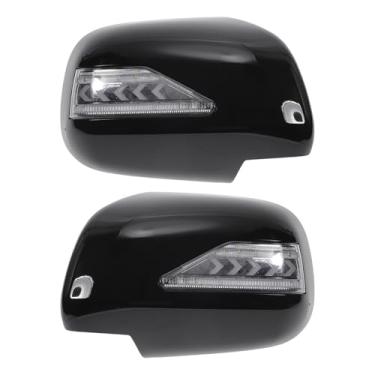 Imagem de X AUTOHAUX Par de tampas de plástico ABS para retrovisor do carro do motorista do motorista do passageiro com sobreposição preta brilhante para Lexus RX330 RX300 RX350 RX450h 2003-2008 compatível com