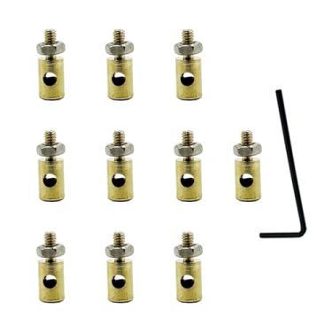 Imagem de 10PCS 2.1mm Pushrod Linkage Stopper Adjustable Pushrod Connector for RC Airplane Plane Helicopter DIY Model Toy Accessories (2.1mm)